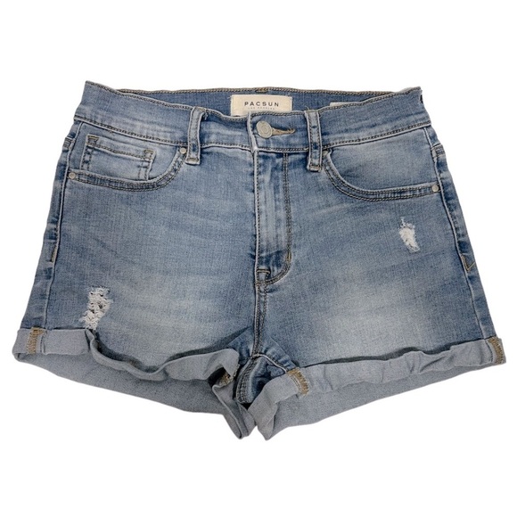 Pacsun The Shortie Size 25 Light Wash Roll Up - Picture 1 of 4